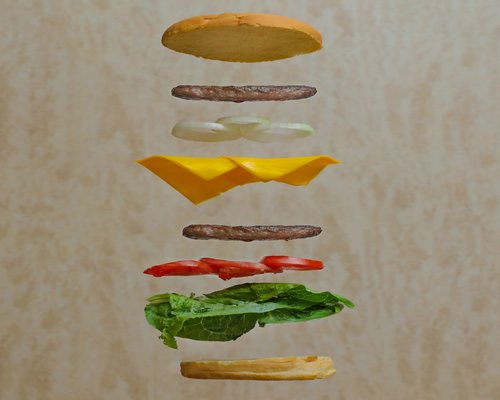 person choosing balanced food options